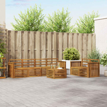 vidaXL Outdoor Sofa Set 7 pcs Natural Solid Acacia Wood