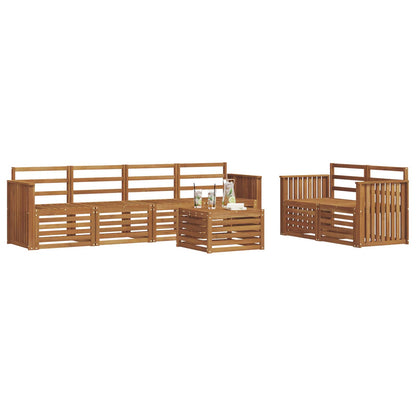 vidaXL Outdoor Sofa Set 7 pcs Natural Solid Acacia Wood