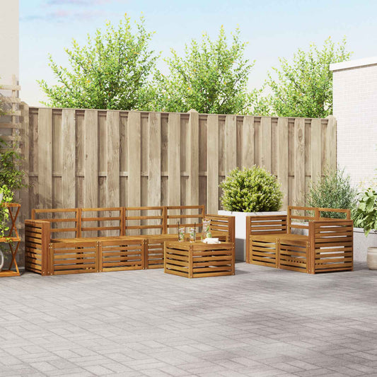 vidaXL Outdoor Sofa Set 7 pcs Solid Acacia Wood