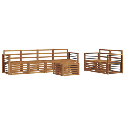 vidaXL Sofa Sets 7 pcs Natural Solid Acacia Wood