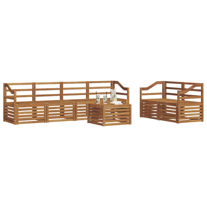 vidaXL Outdoor Sofa Set 7 pcs Natural Solid Acacia Wood