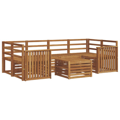 vidaXL Outdoor Sofa Set 7 pcs Natural Solid Acacia Wood