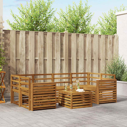 vidaXL Outdoor Sofa Set 7 pcs Natural Solid Acacia Wood