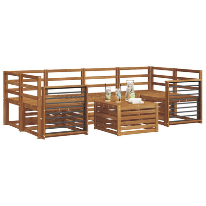 vidaXL Sofa Sets 7 pcs Natural Solid Acacia Wood