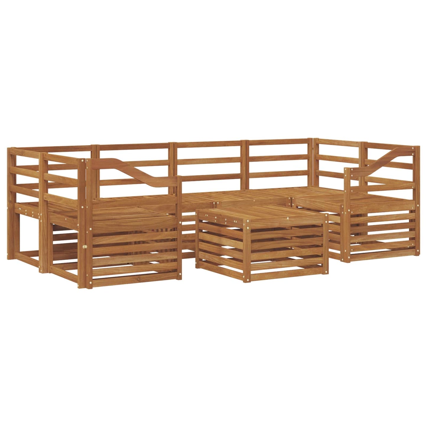 vidaXL Outdoor Sofa Set 7 pcs Natural Solid Acacia Wood