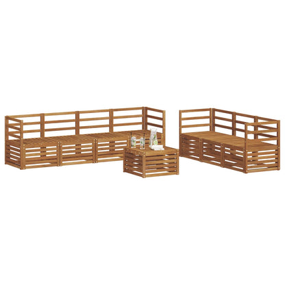 vidaXL Sofa Sets 8 pcs Natural Solid Acacia Wood