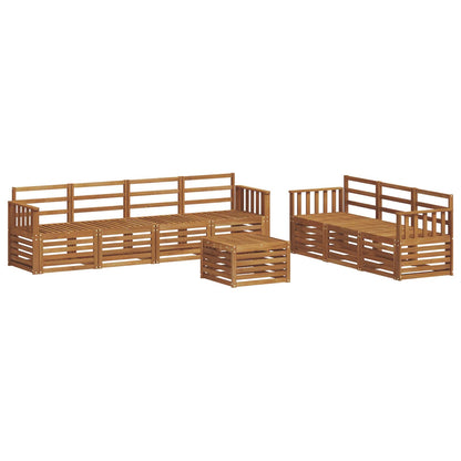 vidaXL Sofa Sets 8 pcs Natural Solid Acacia Wood