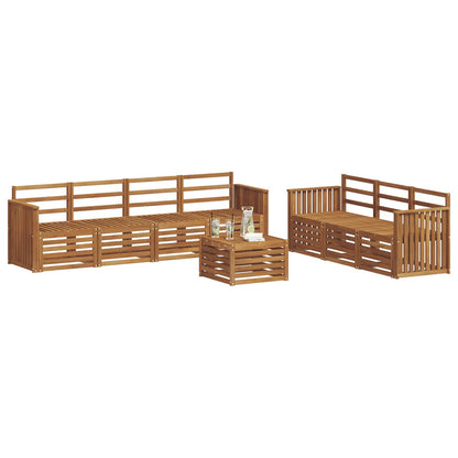vidaXL Sofa Sets 8 pcs Natural Solid Acacia Wood