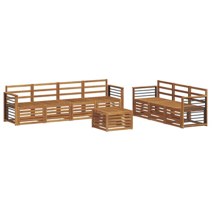 vidaXL Sofa Sets 8 pcs Natural Solid Acacia Wood