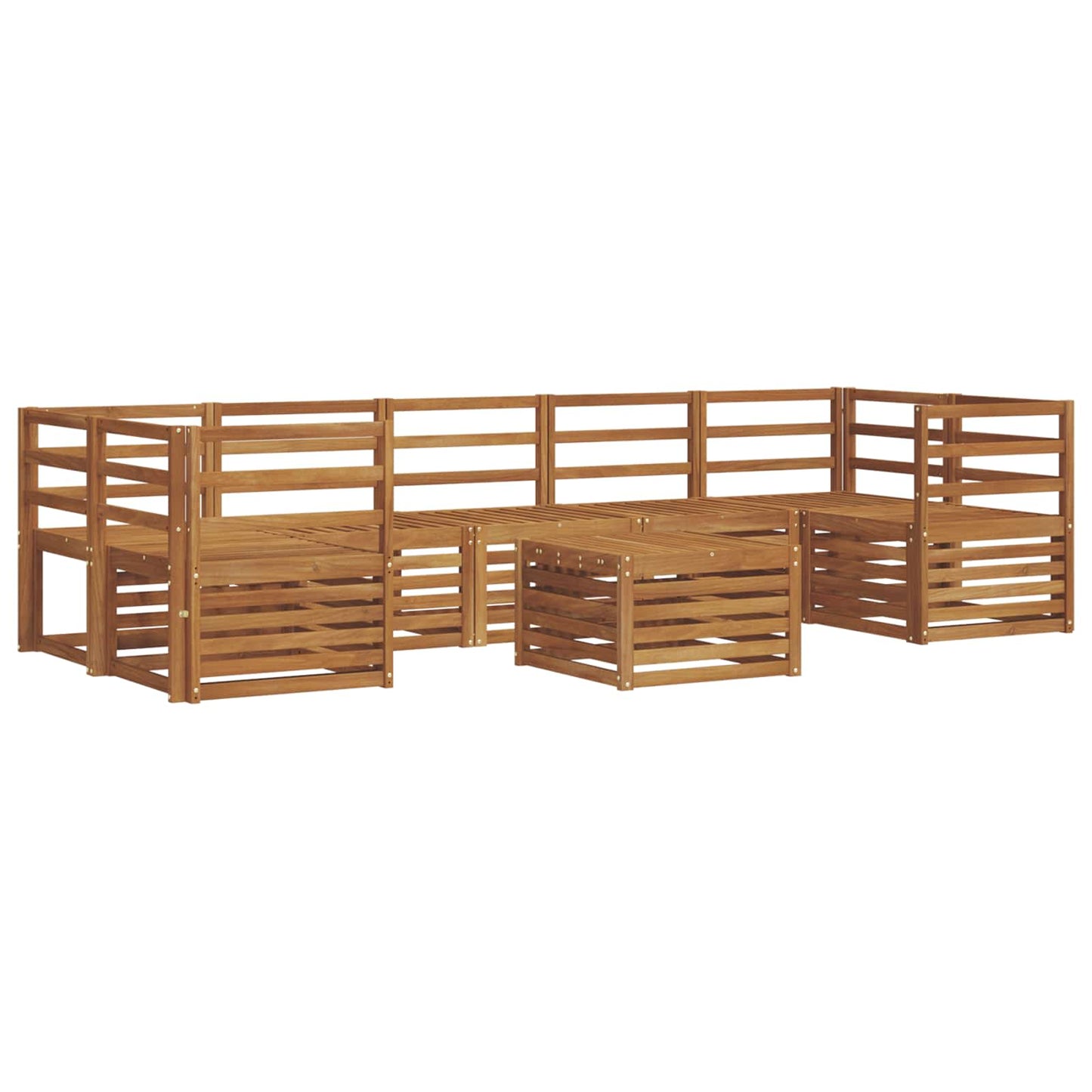 vidaXL Sofa Sets 8 pcs Natural Solid Acacia Wood