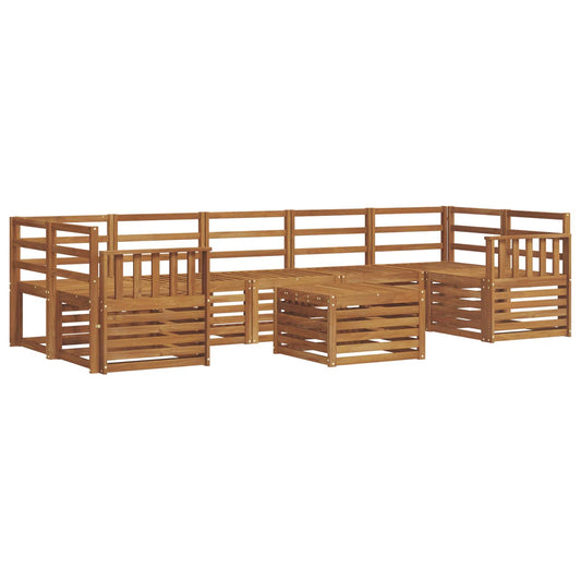 vidaXL Outdoor Sofa Set 8 pcs Natural Solid Acacia Wood