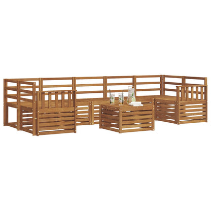 vidaXL Sofa Sets 8 pcs Natural Solid Acacia Wood