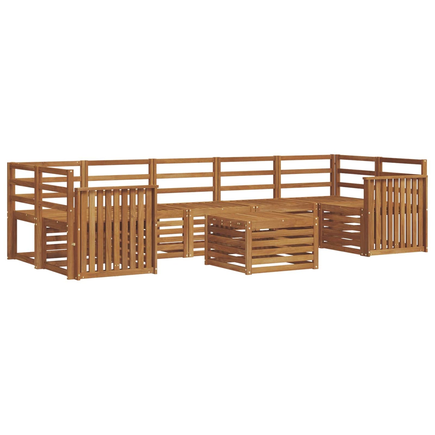 vidaXL Sofa Sets 8 pcs Natural Solid Acacia Wood