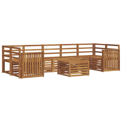 vidaXL Sofa Sets 8 pcs Natural Solid Acacia Wood