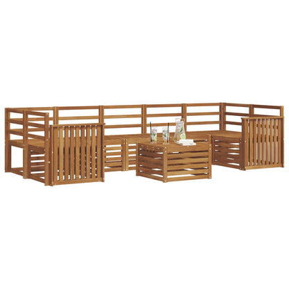 vidaXL Sofa Sets 8 pcs Natural Solid Acacia Wood