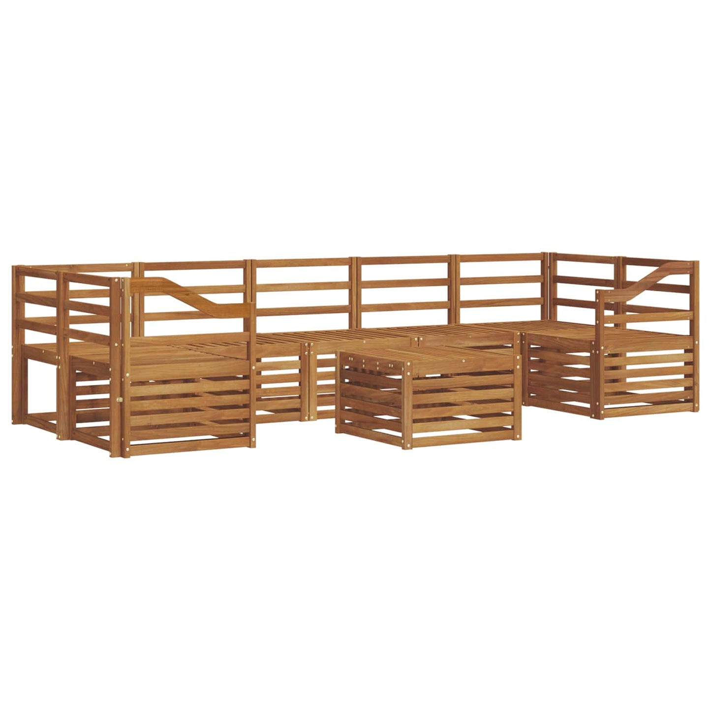 vidaXL Sofa Sets 8 pcs Natural Solid Acacia Wood