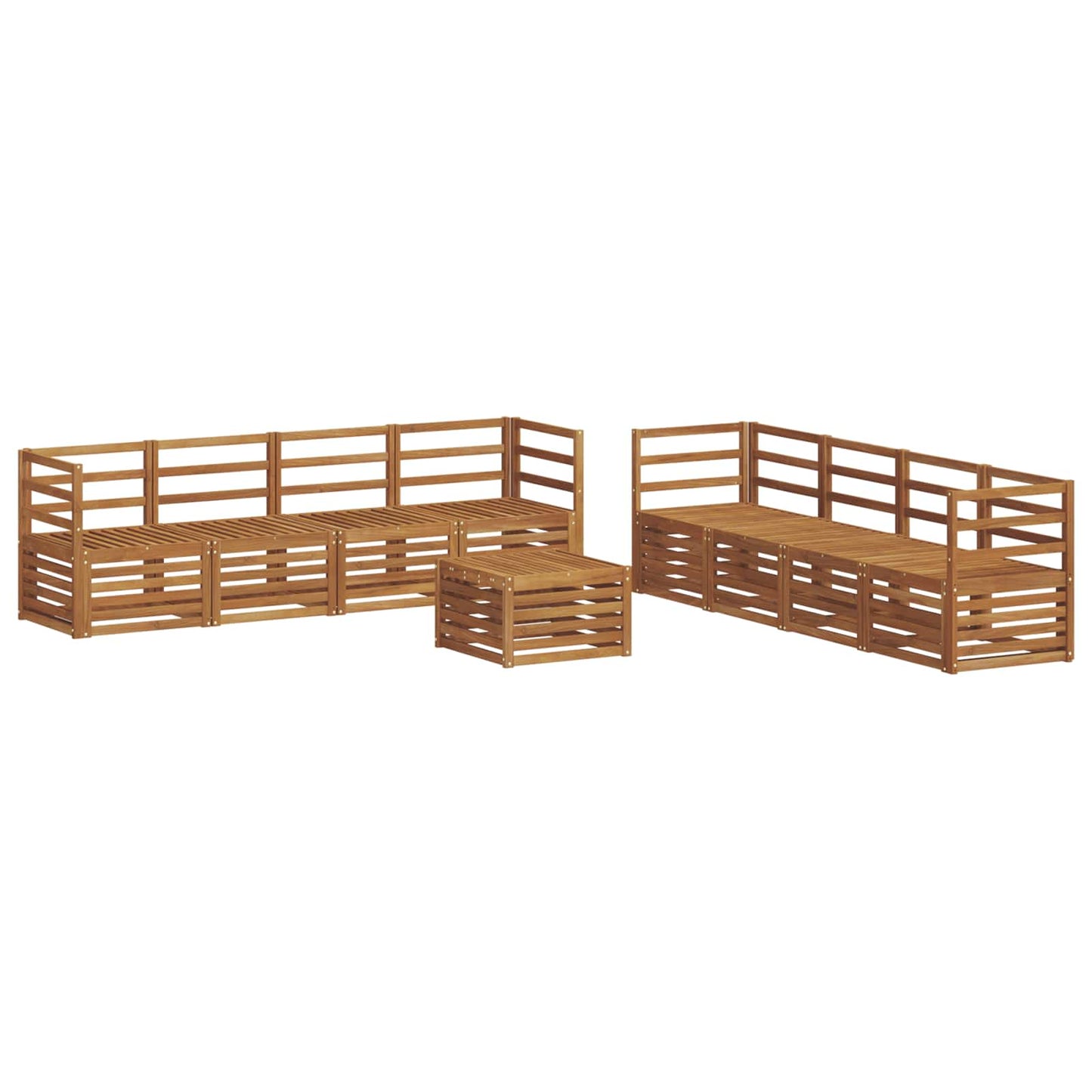 vidaXL Outdoor Sofa Set 9 pcs Natural