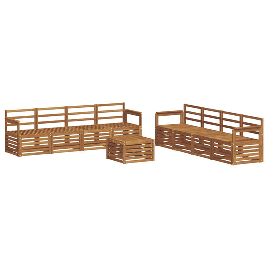 vidaXL Outdoor Sofa Set 9 pcs Natural