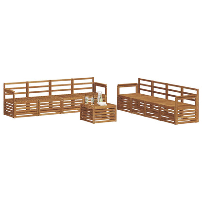 vidaXL Outdoor Sofa Set 9 pcs Natural