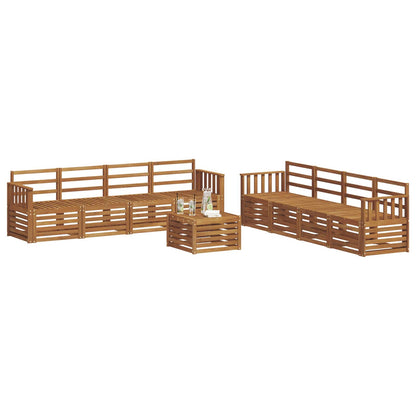 vidaXL Outdoor Sofa Set 9 pcs Natural