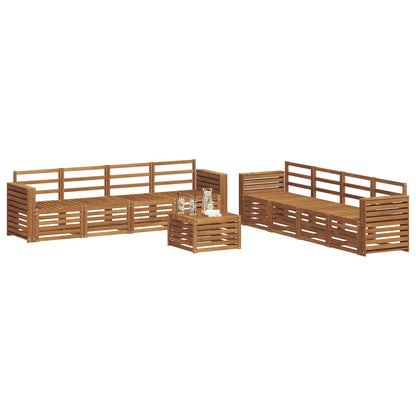 vidaXL Outdoor Sofa Set 9 pcs Natural