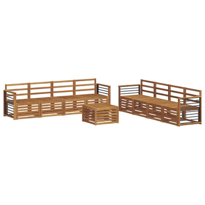 vidaXL Outdoor Sofa Set 9 pcs Natural