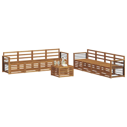 vidaXL Outdoor Sofa Set 9 pcs Natural