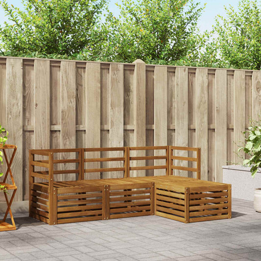 vidaXL Outdoor Sofa Set 4 pcs Natural