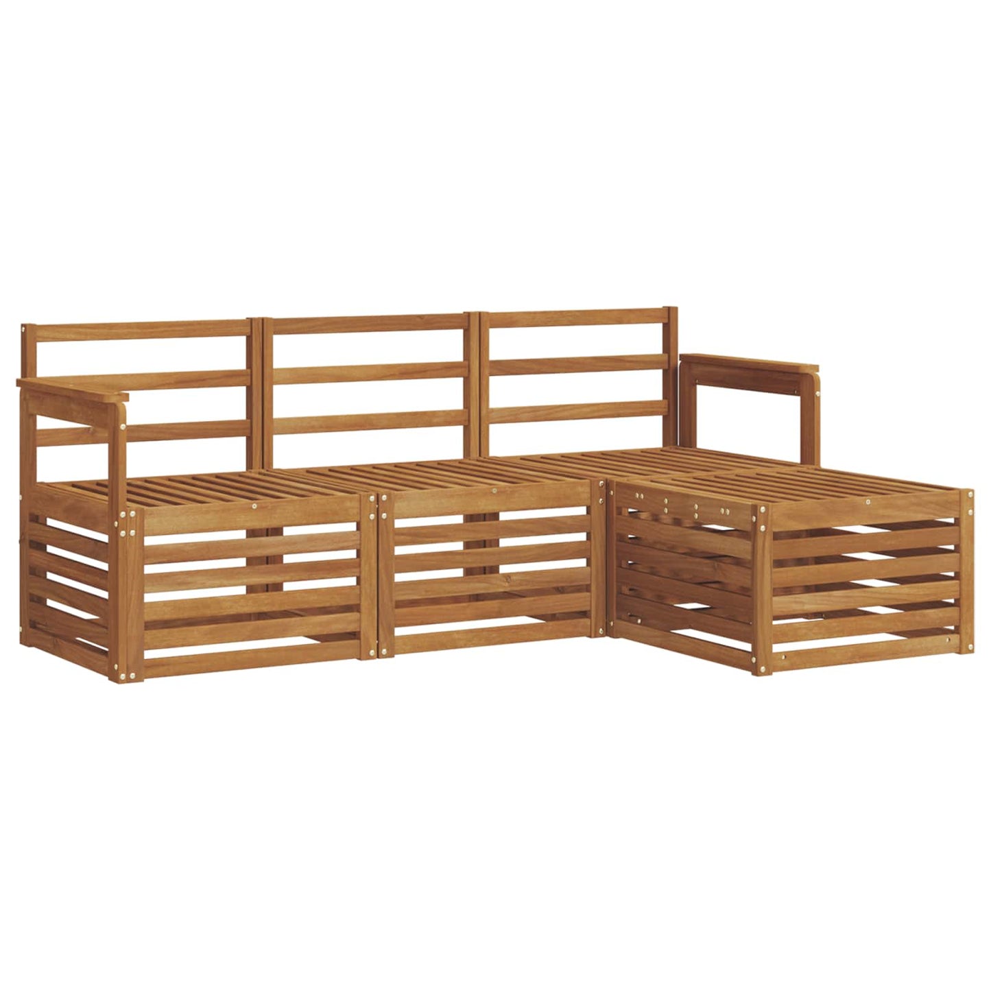 vidaXL Outdoor Sofa Set 4 pcs Natural