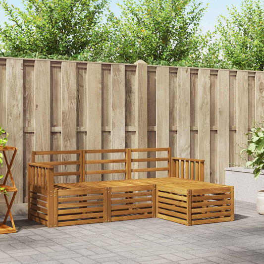 vidaXL Outdoor Sofa Set 4 pcs Natural