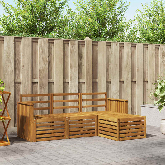 vidaXL Outdoor Sofa Set 4 pcs Natural
