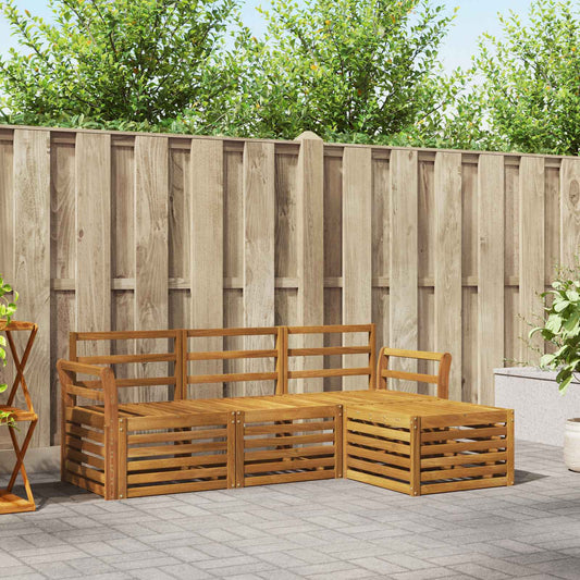 vidaXL Outdoor Sofa Set 4 pcs Natural