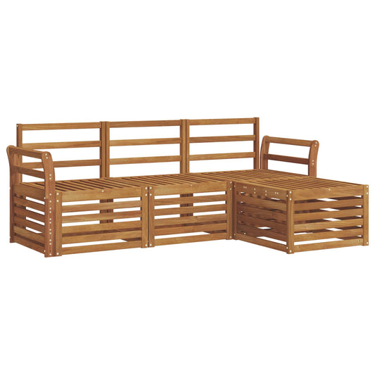 vidaXL Outdoor Sofa Set 4 pcs Natural
