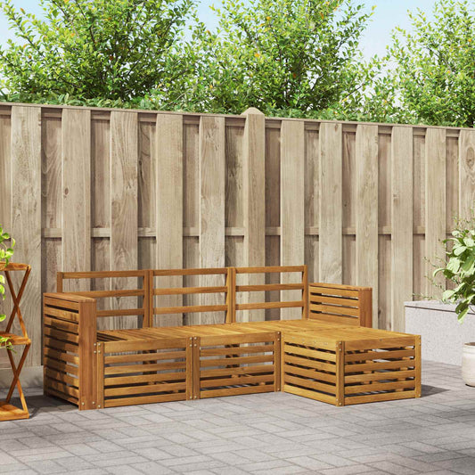 vidaXL Outdoor Sofa Set 4 pcs Natural