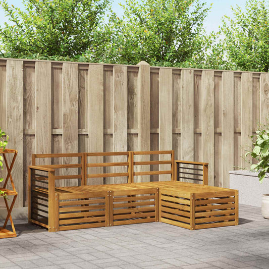vidaXL Outdoor Sofa Set 4 pcs Natural