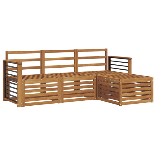 vidaXL Outdoor Sofa Set 4 pcs Natural