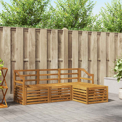 vidaXL Outdoor Sofa Set 4 pcs Natural