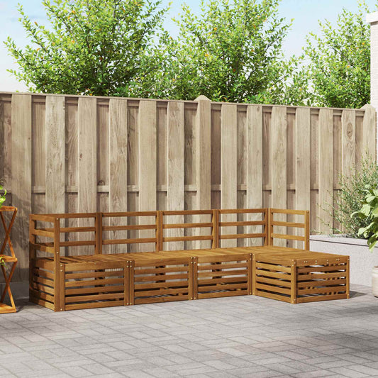 vidaXL Outdoor Sofa Set 5 pcs Natural