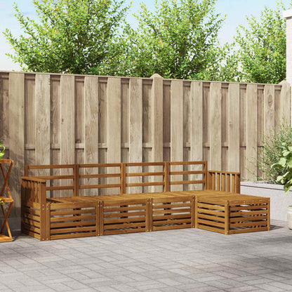 vidaXL Outdoor Sofa Set 5 pcs Natural
