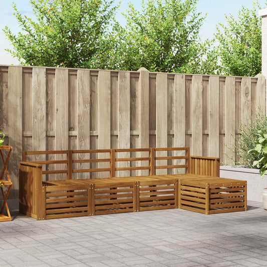 vidaXL Outdoor Sofa Set 5 pcs Natural