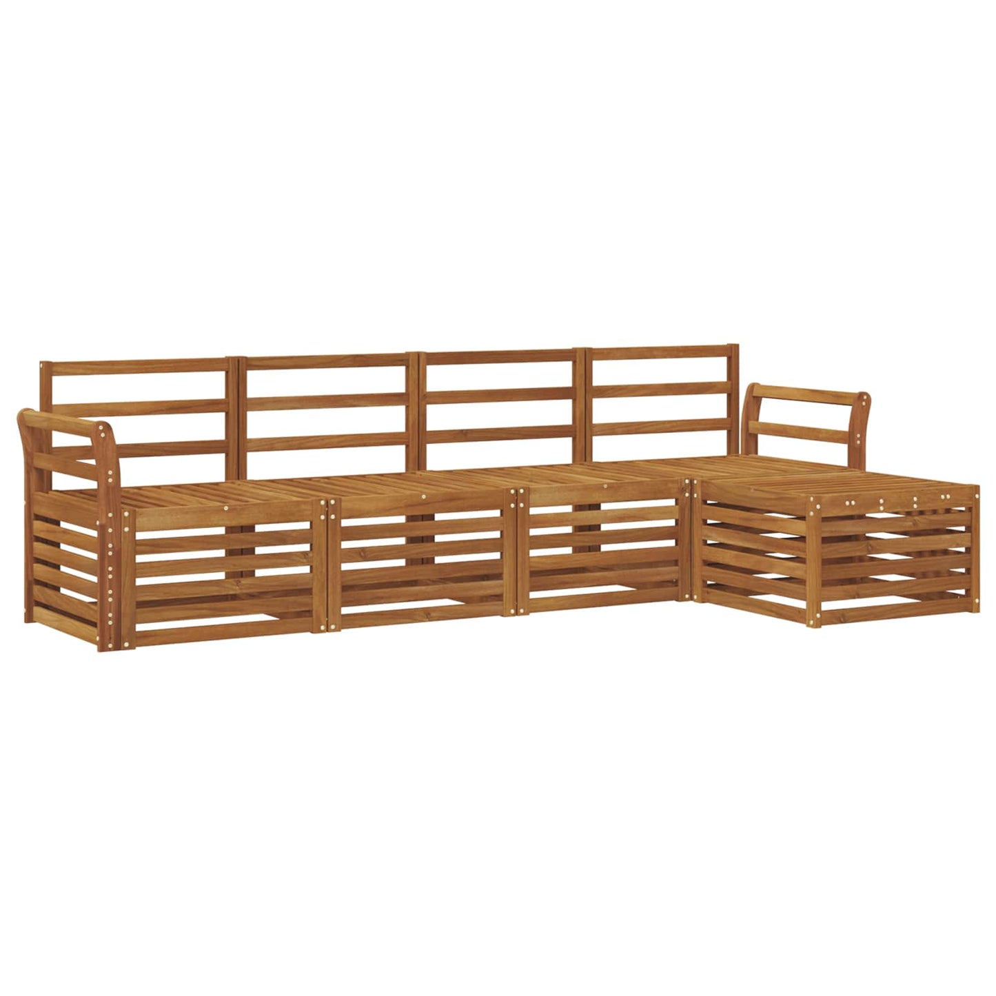 vidaXL Outdoor Sofa Set 5 pcs Natural