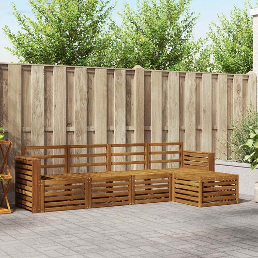 vidaXL Outdoor Sofa Set 5 pcs Natural