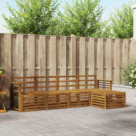 vidaXL Outdoor Sofa Set 5 pcs Natural