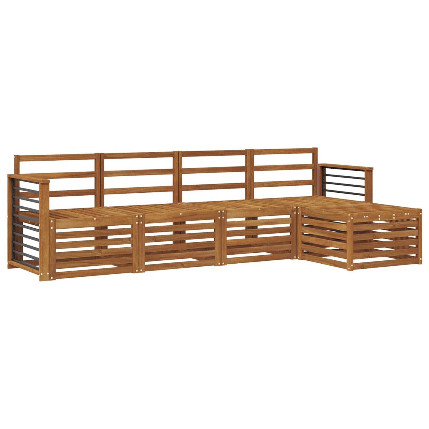 vidaXL Sofa Sets 5 pcs Natural Solid Acacia Wood