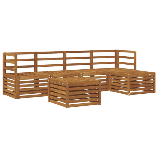 vidaXL Outdoor Sofa Set 6 pcs Natural