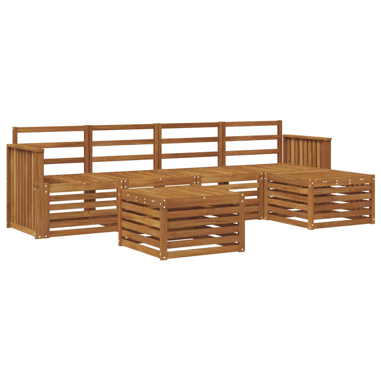 vidaXL Outdoor Sofa Set 6 pcs Natural