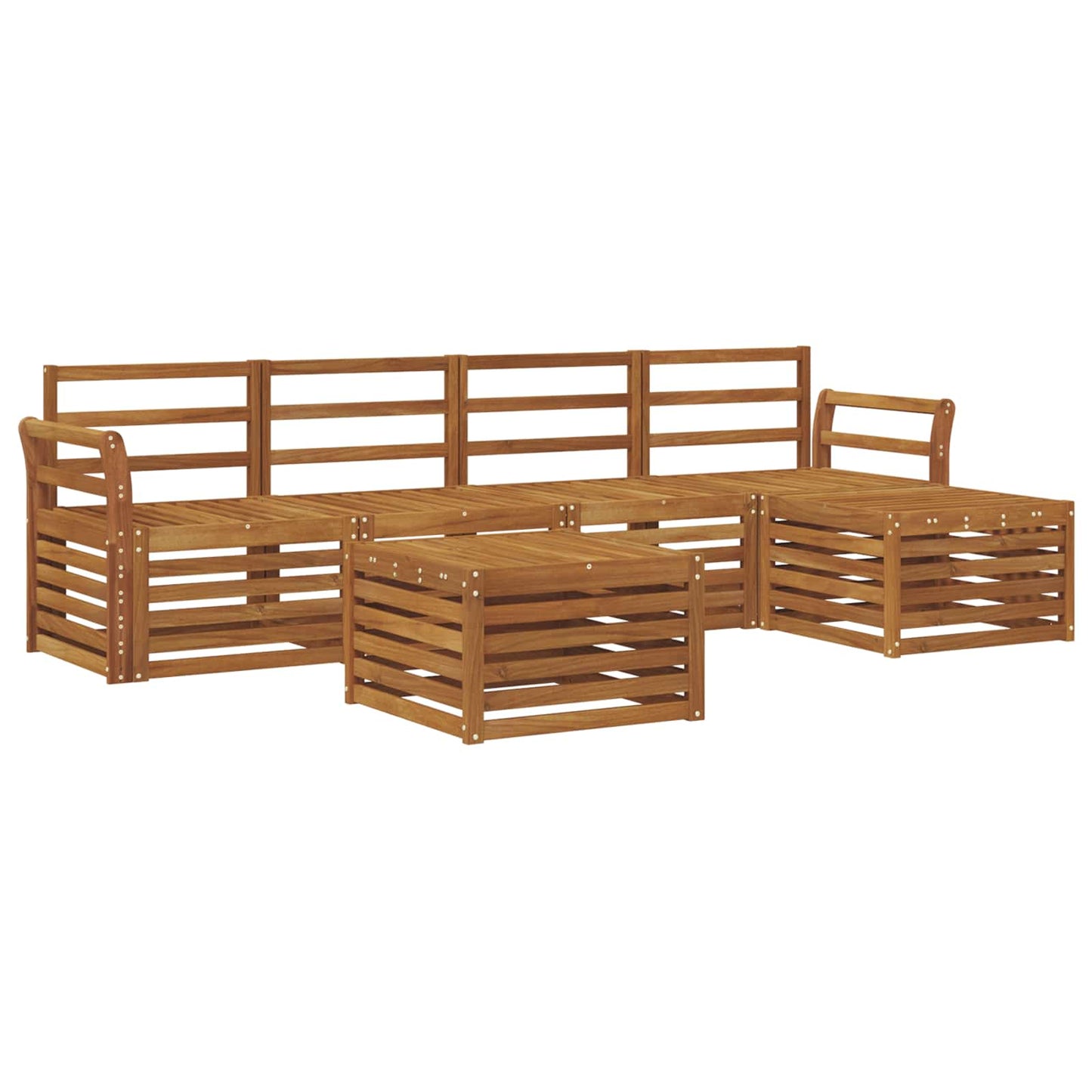 vidaXL Outdoor Sofa Set 6 pcs Natural