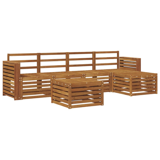vidaXL Outdoor Sofa Set 6 pcs Natural