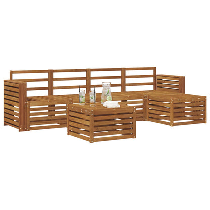 vidaXL Outdoor Sofa Set 6 pcs Natural