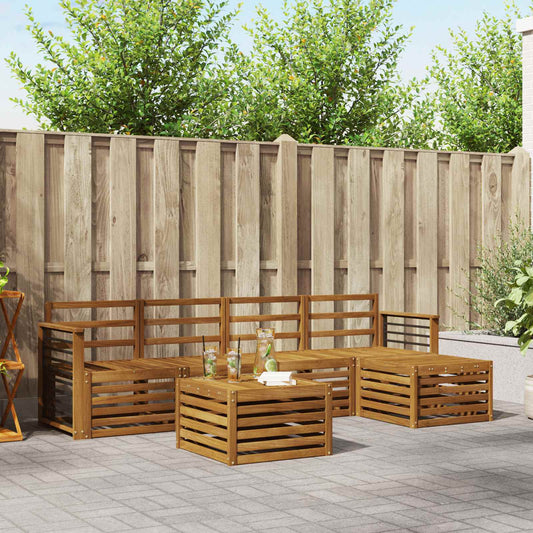 vidaXL Outdoor Sofa Set 6 pcs Natural